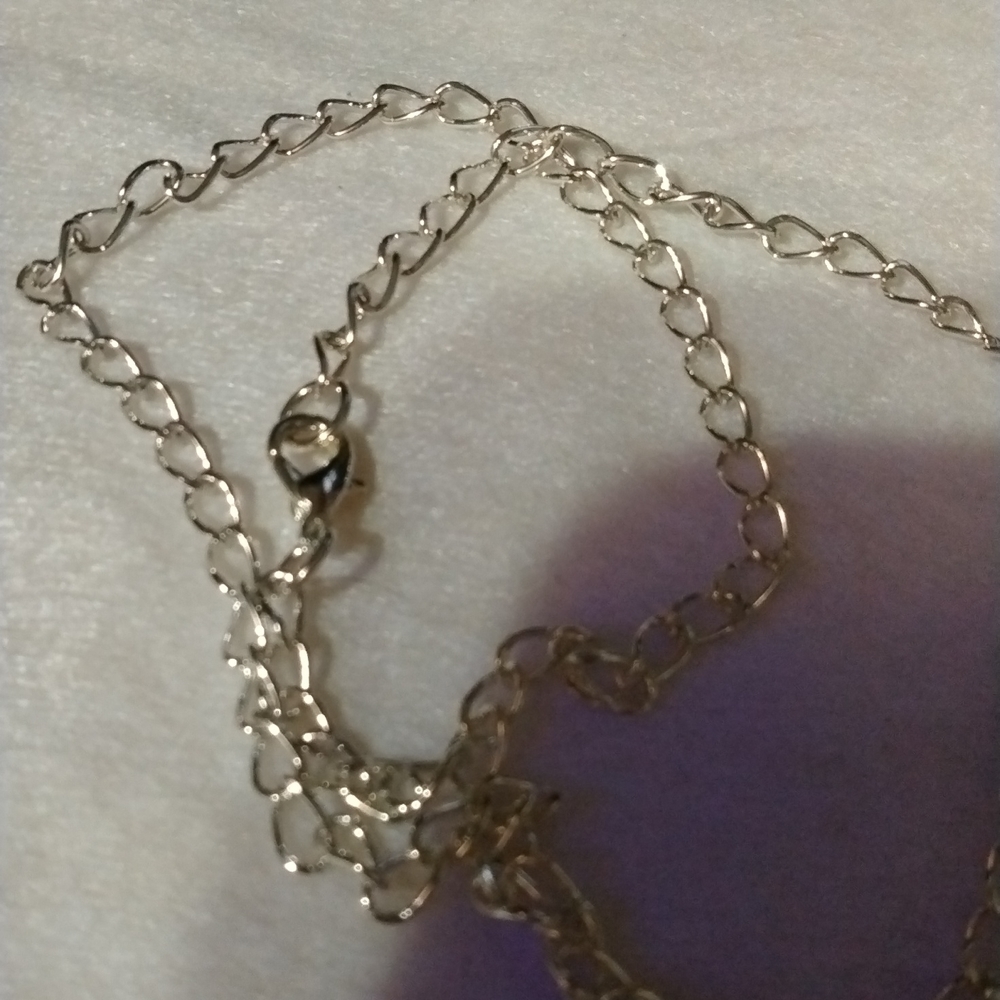 Silver plated chain necklace 18" NWT (sku 429) - Picture 4 of 4